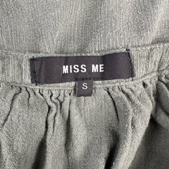 Miss Me Embroidered Green Blouse Size S - Picture 11 of 11